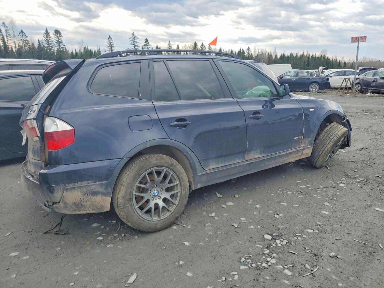 2009 Bmw X3 Sdrive30i Blue vin: WBXPC93459WJ25467