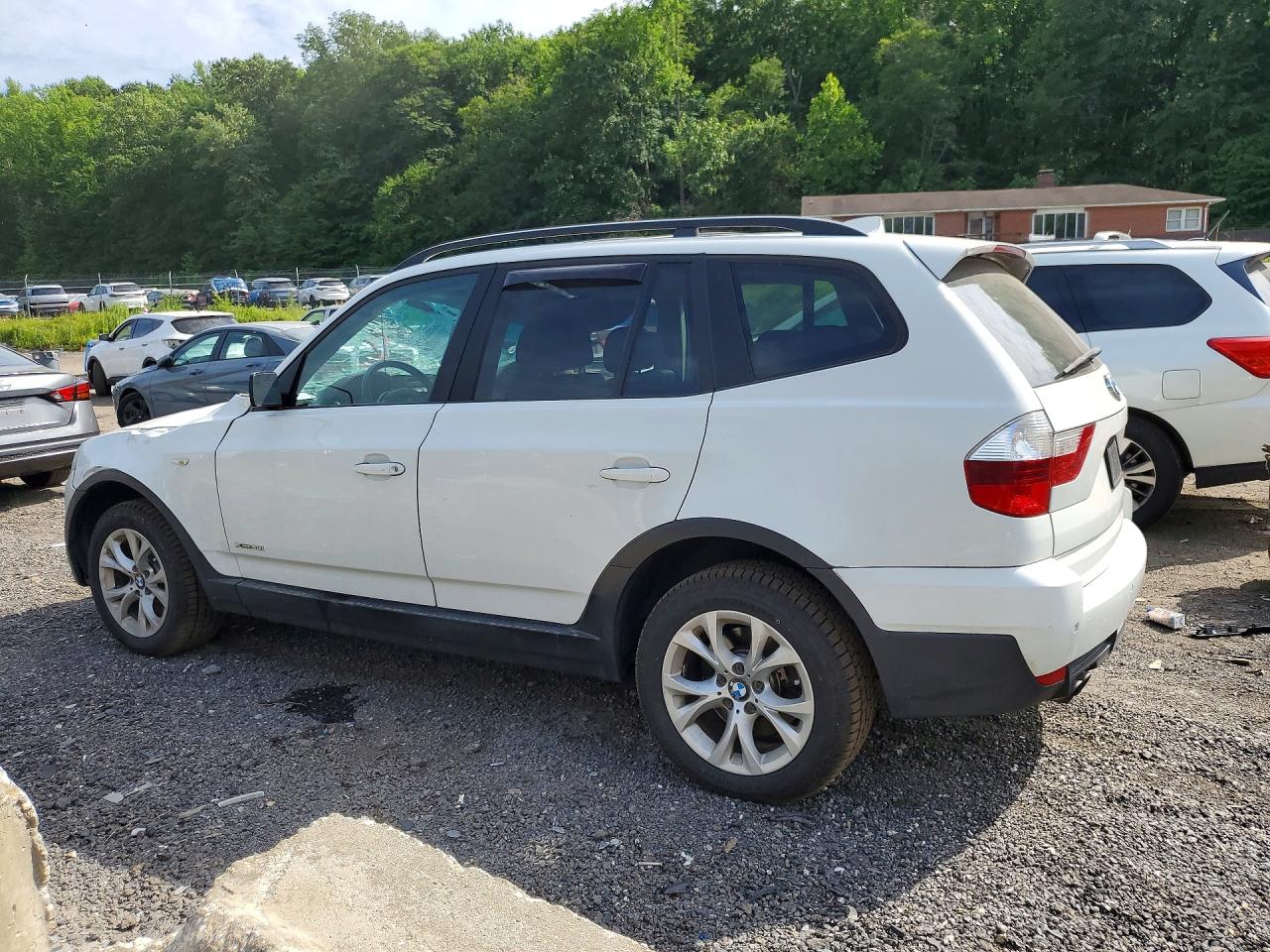 2009 Bmw X3 Xdrive30i White vin: WBXPC93459WJ27963