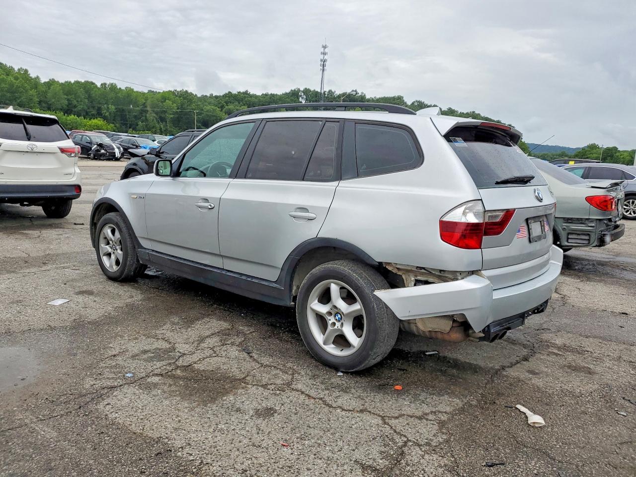 2007 Bmw X3 3.0si Silver vin: WBXPC93467WF04137