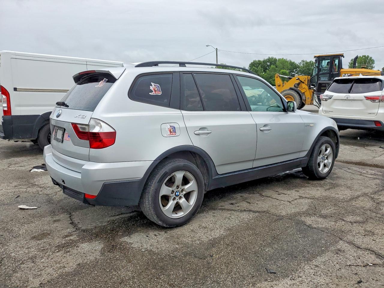 2007 Bmw X3 3.0si Silver vin: WBXPC93467WF04137