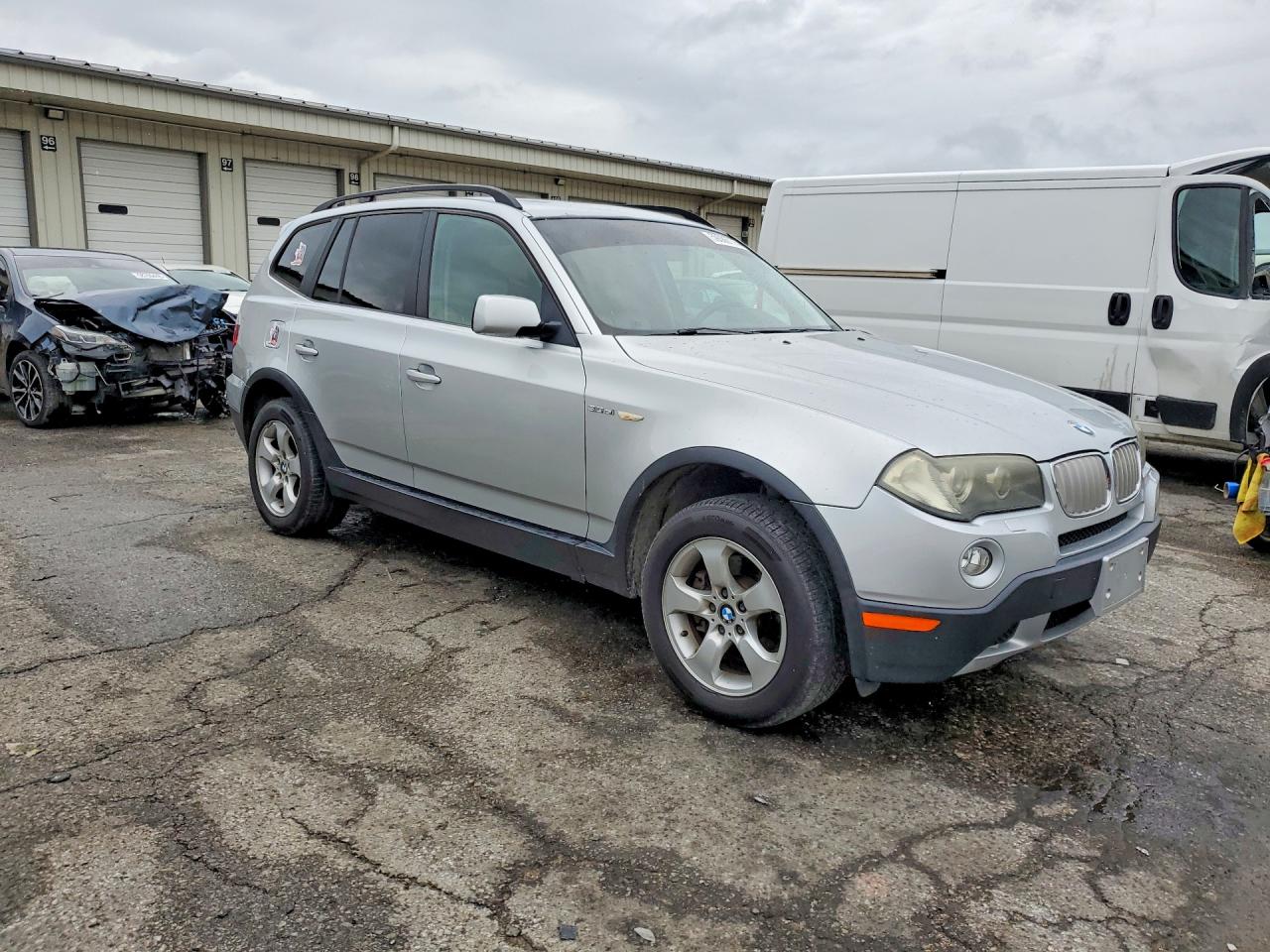 2007 Bmw X3 3.0si Silver vin: WBXPC93467WF04137