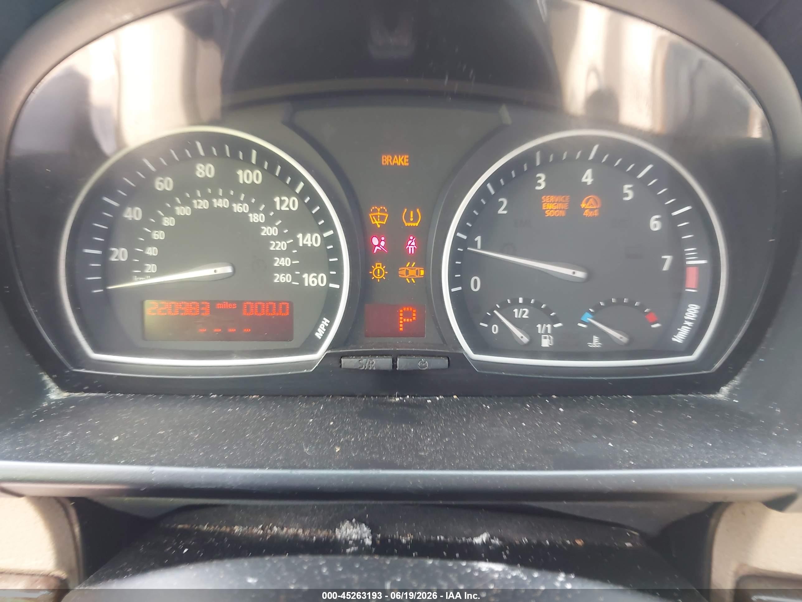 2007 Bmw X3 3.0si Dark Blue vin: WBXPC93477WF01666