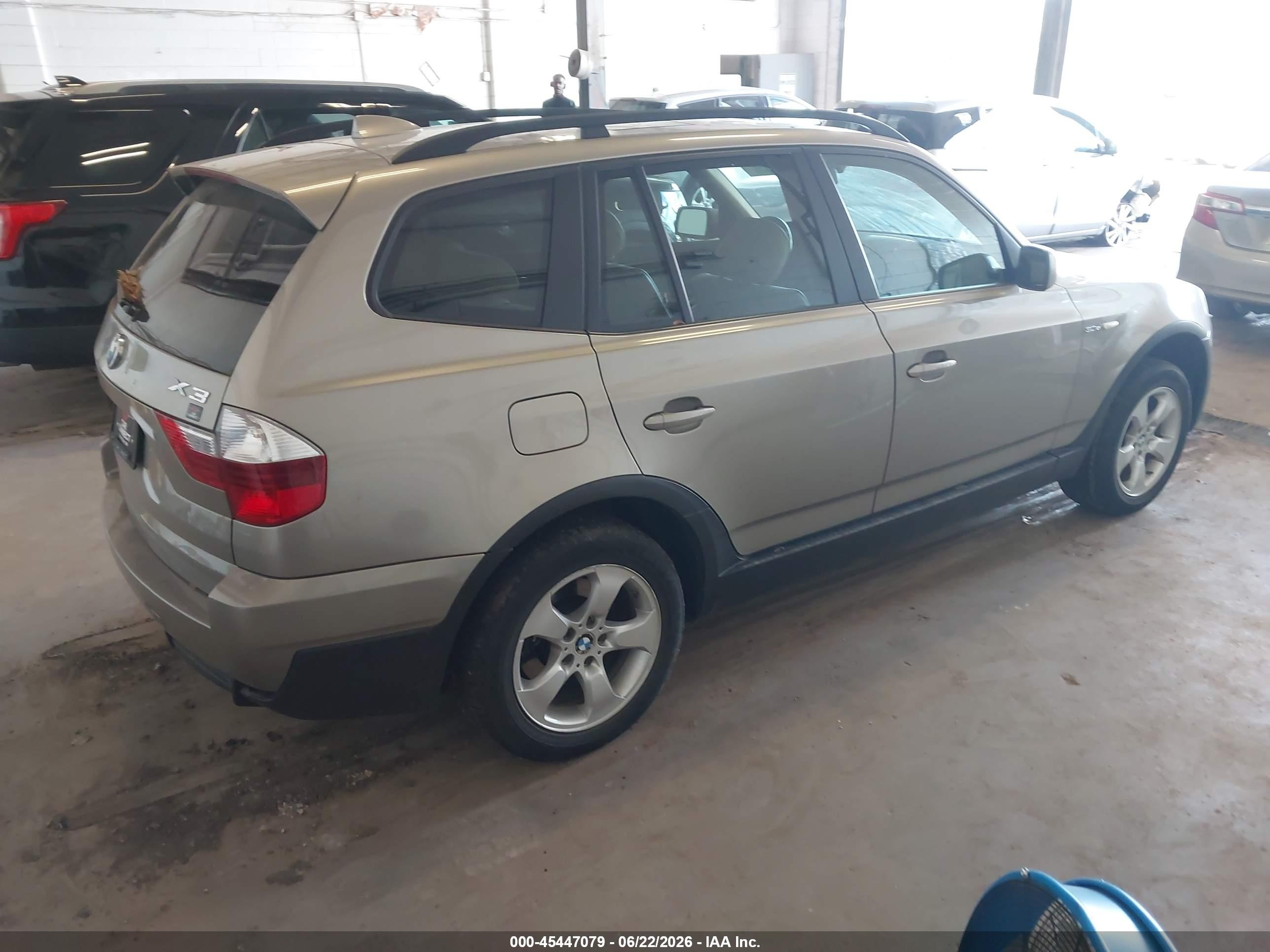 2007 Bmw X3 3.0si Gold vin: WBXPC93477WF08505