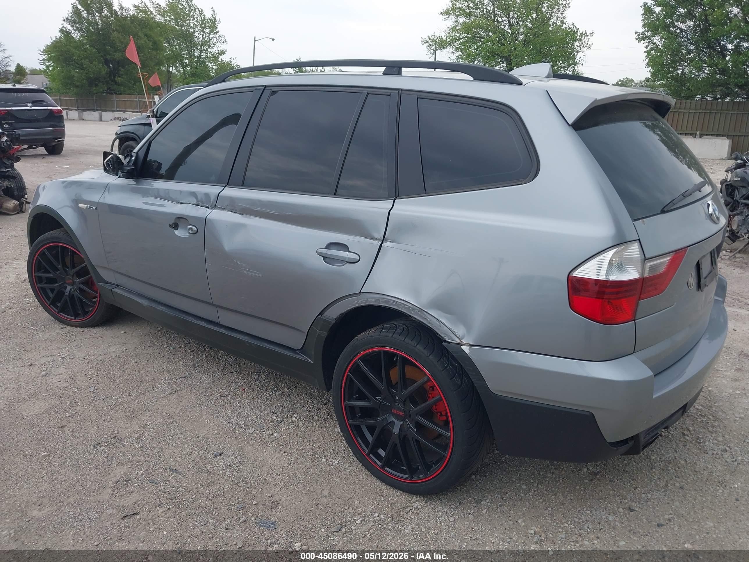 2007 Bmw X3 3.0si Gray vin: WBXPC93477WF28494