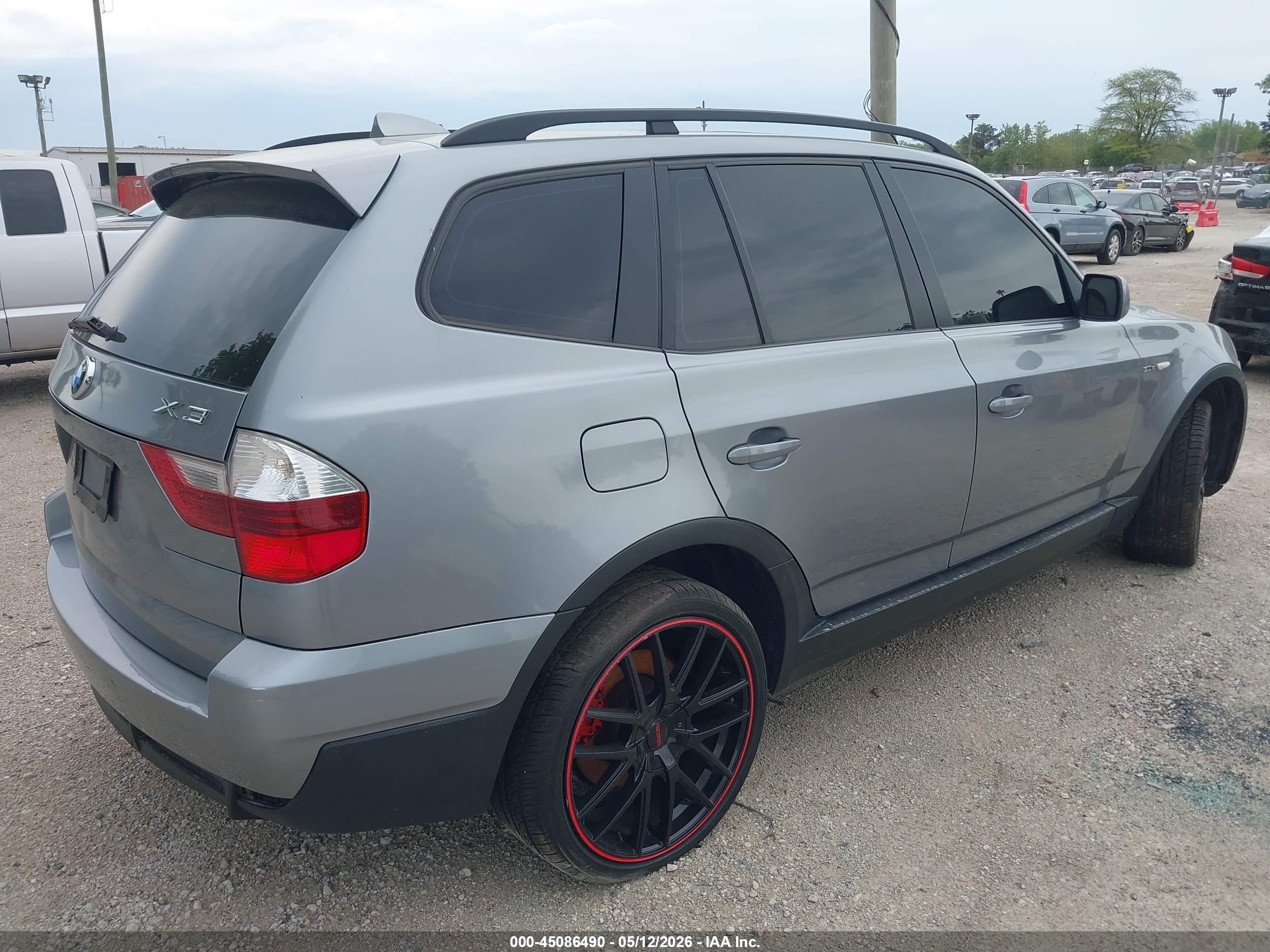 2007 Bmw X3 3.0si Gray vin: WBXPC93477WF28494