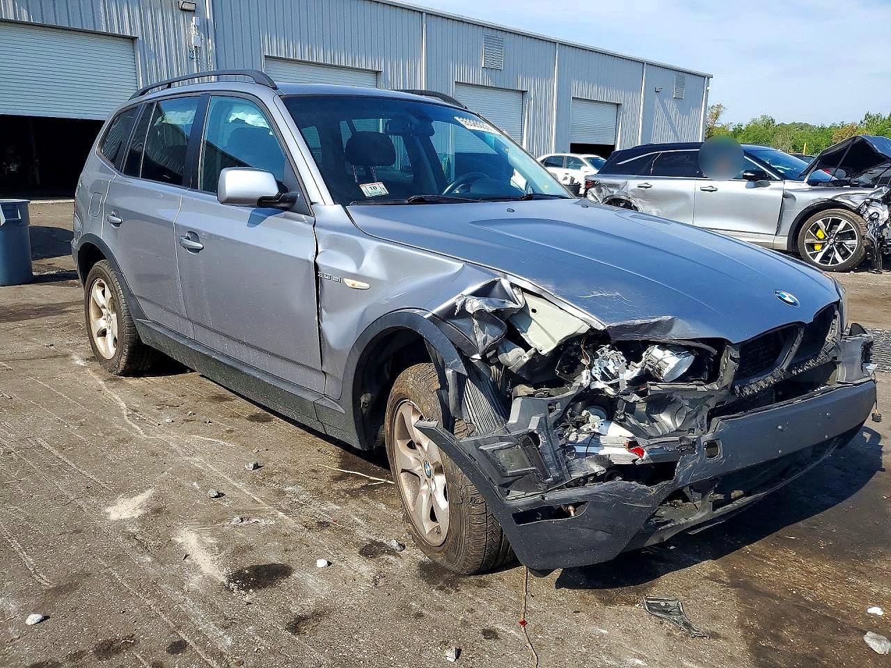 2008 Bmw X3 3.0si Silver vin: WBXPC93478WJ05011