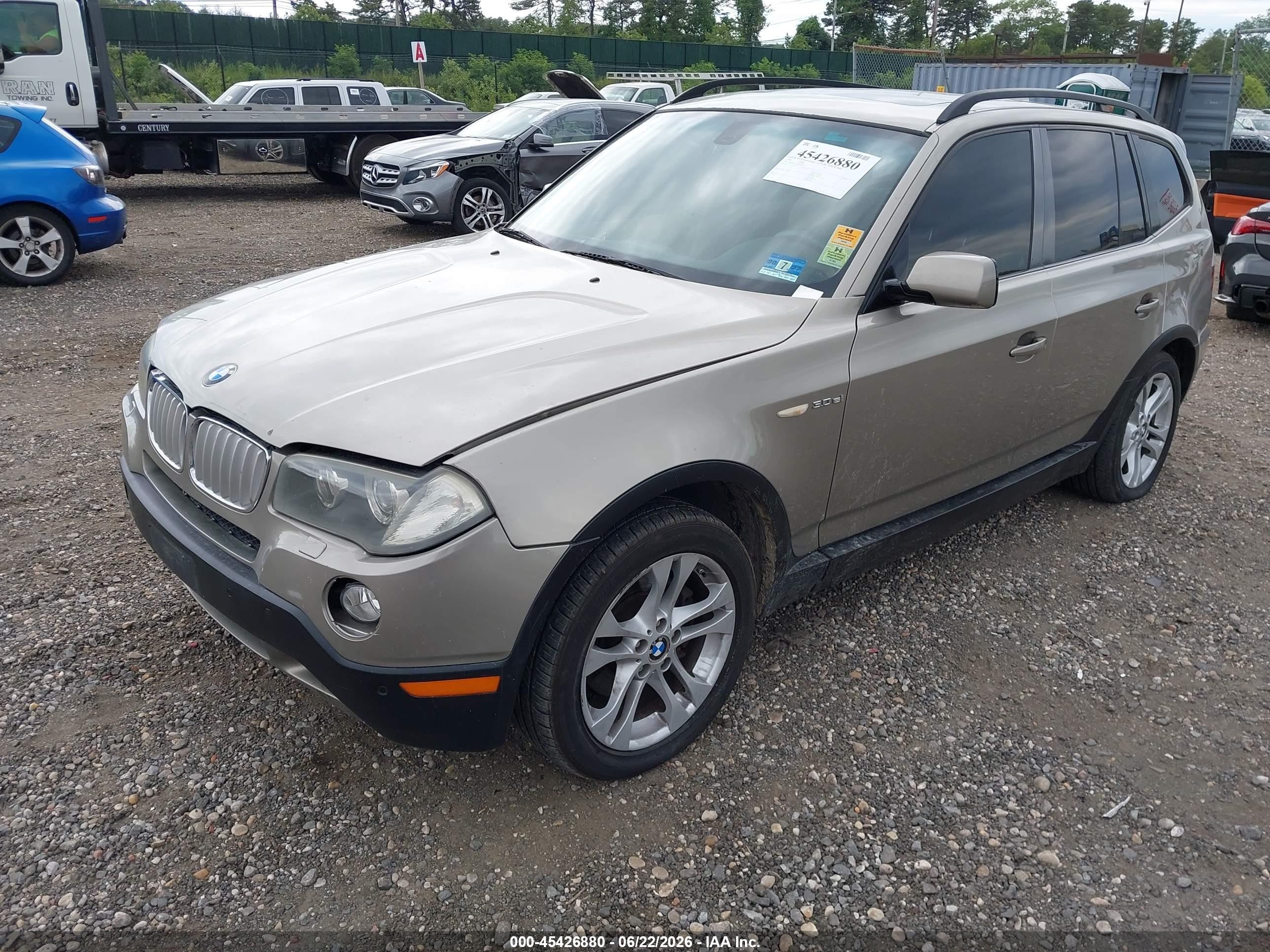 2008 Bmw X3 3.0si Gold vin: WBXPC93478WJ08331