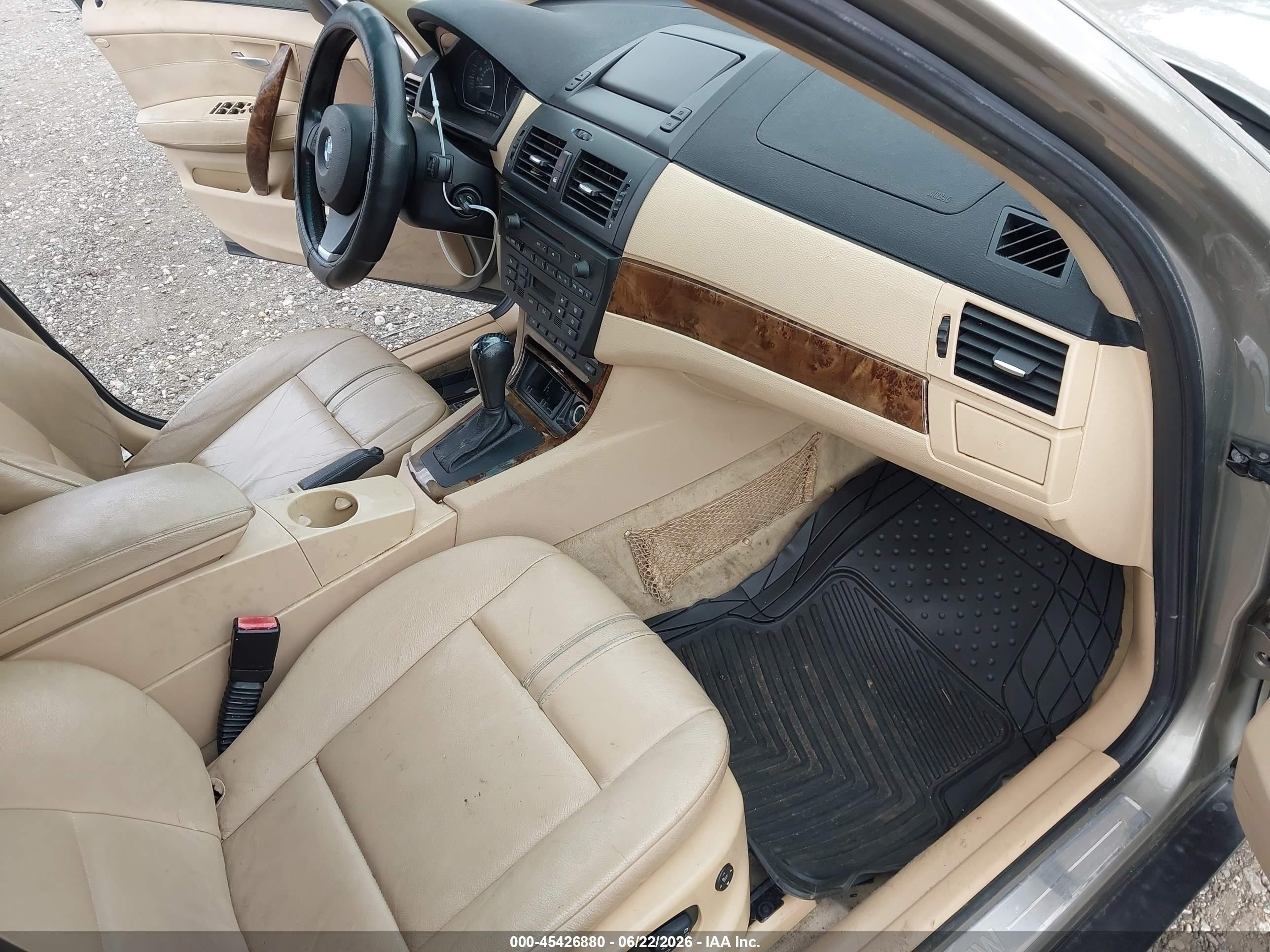2008 Bmw X3 3.0si Gold vin: WBXPC93478WJ08331