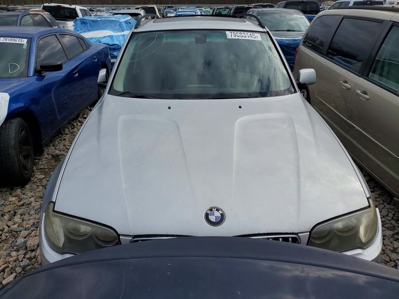 2009 Bmw X3 Xdrive30i Silver vin: WBXPC93479WJ28905