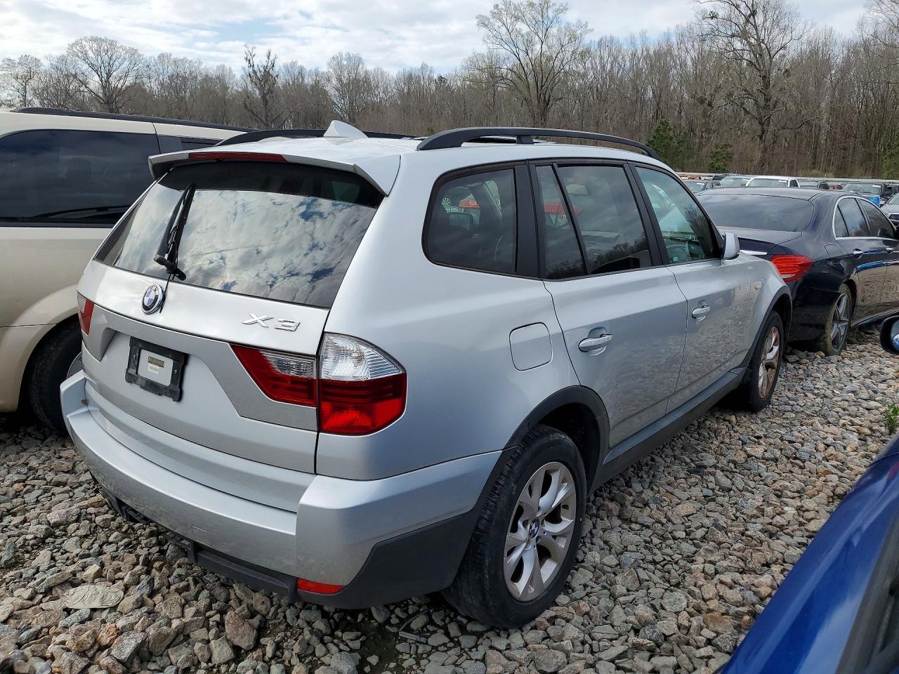 2009 Bmw X3 Xdrive30i Silver vin: WBXPC93479WJ28905