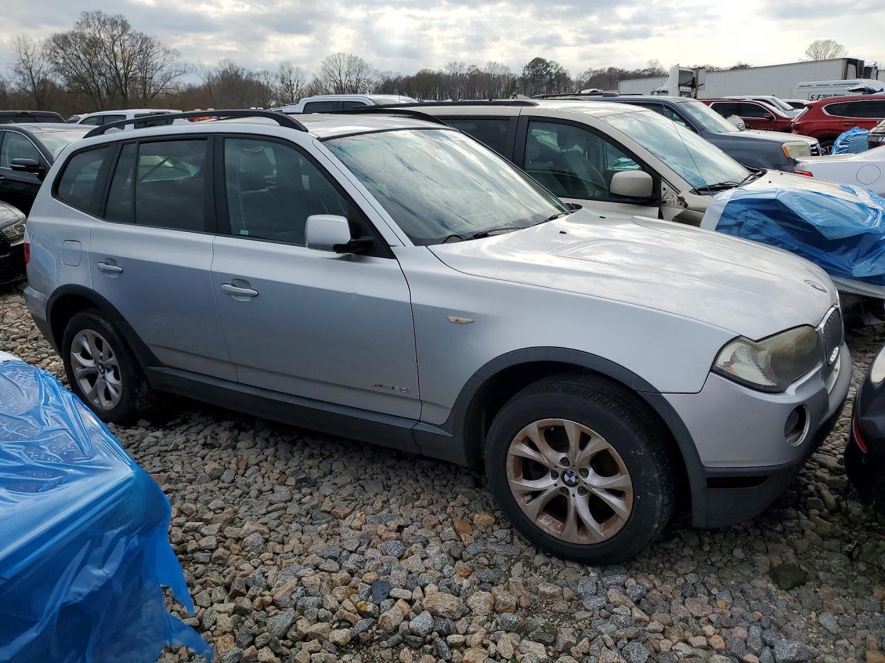 2009 Bmw X3 Xdrive30i Silver vin: WBXPC93479WJ28905