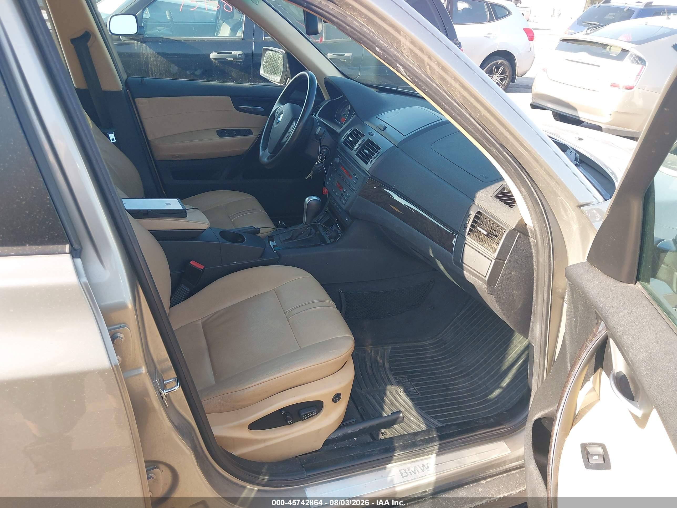 2007 Bmw X3 3.0si Gray vin: WBXPC93487WF06939