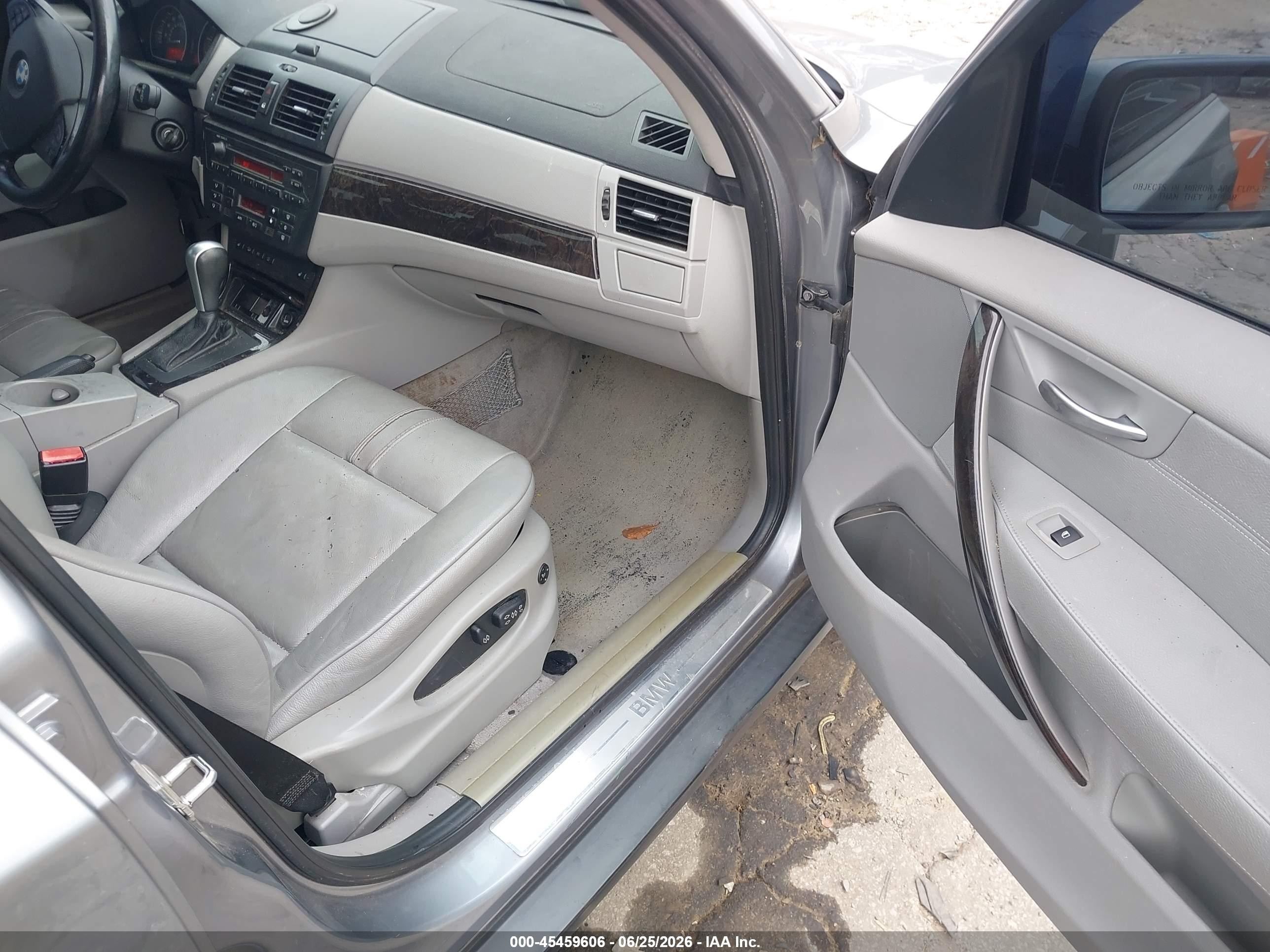 2007 Bmw X3 3.0si Gray vin: WBXPC93487WF09324