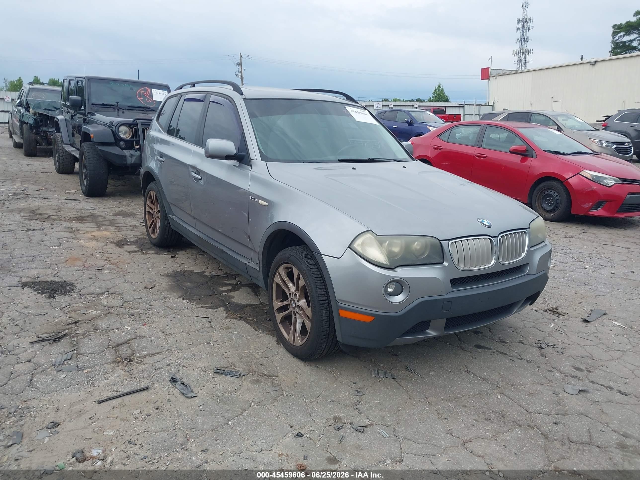 2007 Bmw X3 3.0si Gray vin: WBXPC93487WF09324