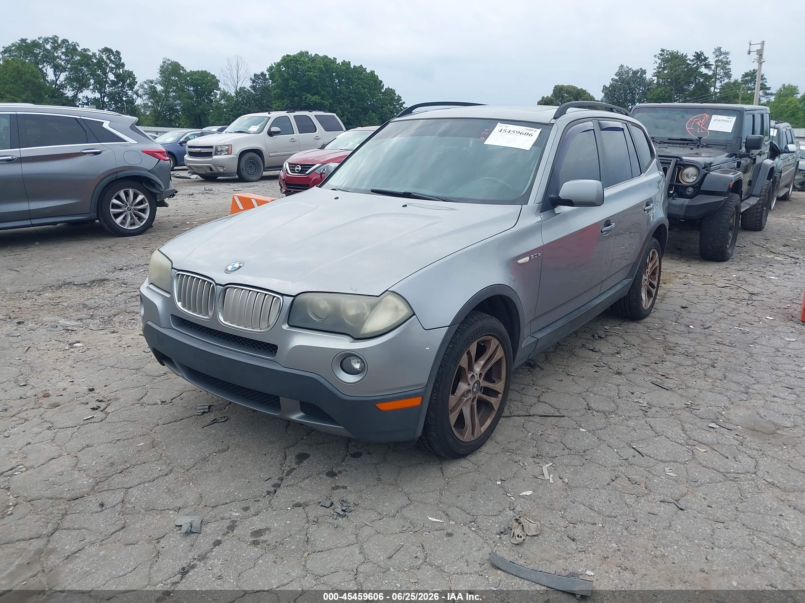 2007 Bmw X3 3.0si Gray vin: WBXPC93487WF09324