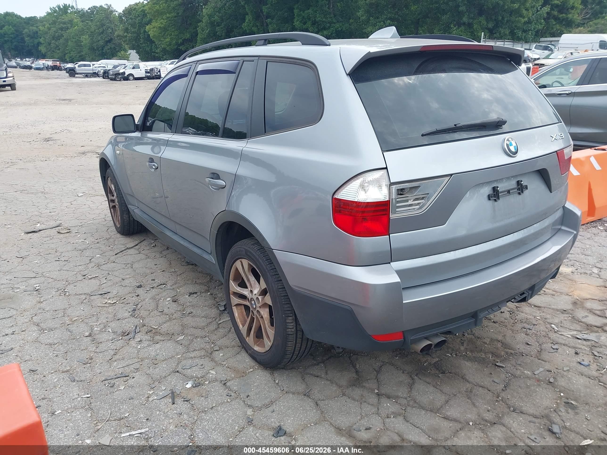 2007 Bmw X3 3.0si Gray vin: WBXPC93487WF09324