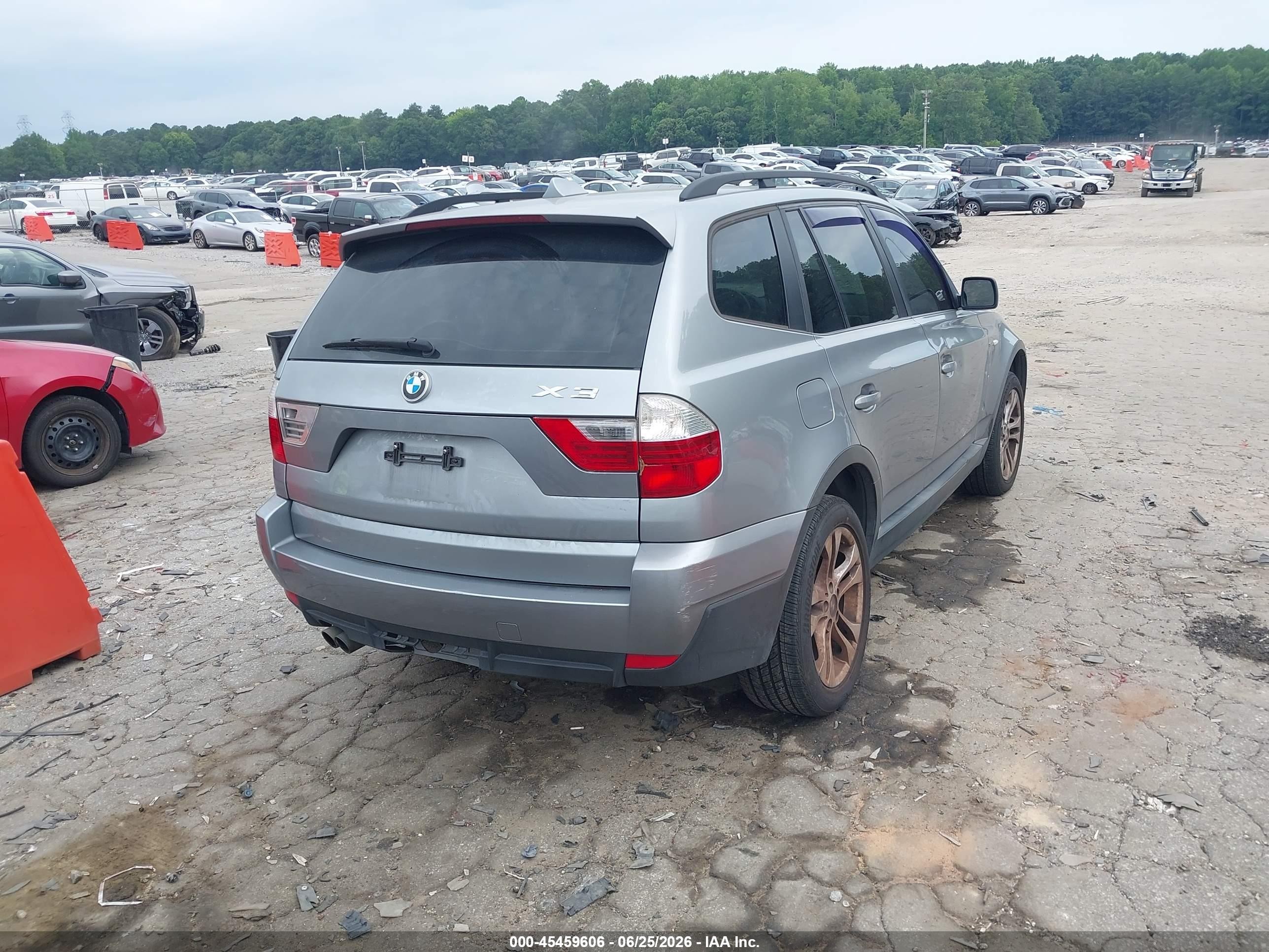 2007 Bmw X3 3.0si Gray vin: WBXPC93487WF09324