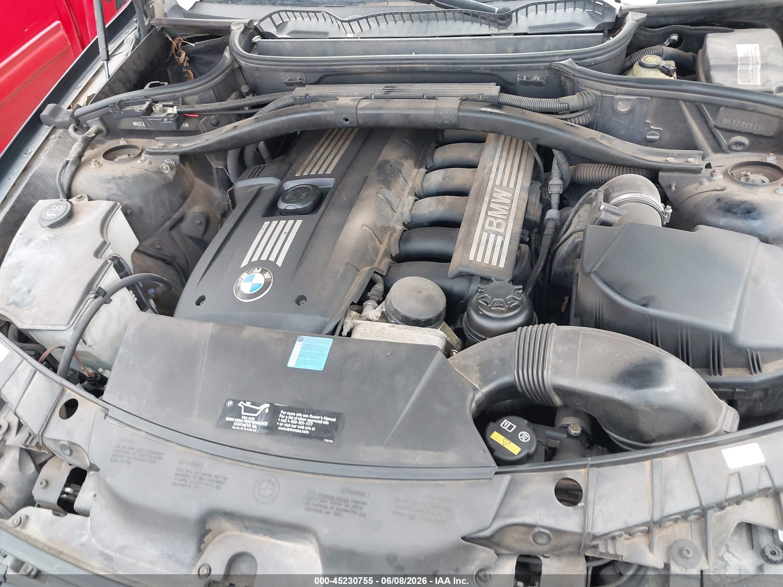 2007 Bmw X3 3.0si Черный vin: WBXPC93487WF10294