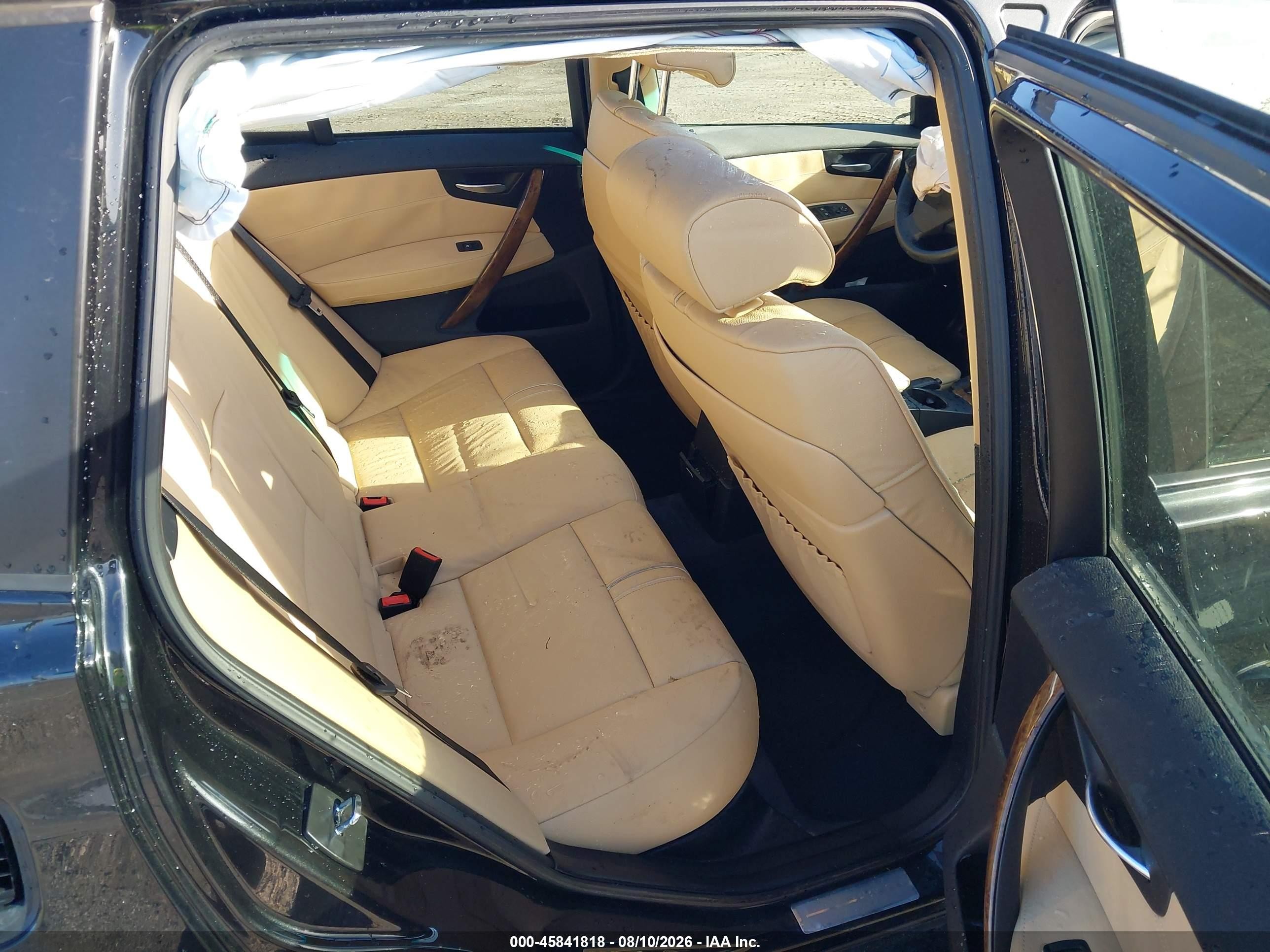 2007 Bmw X3 3.0si Black vin: WBXPC93487WF17780