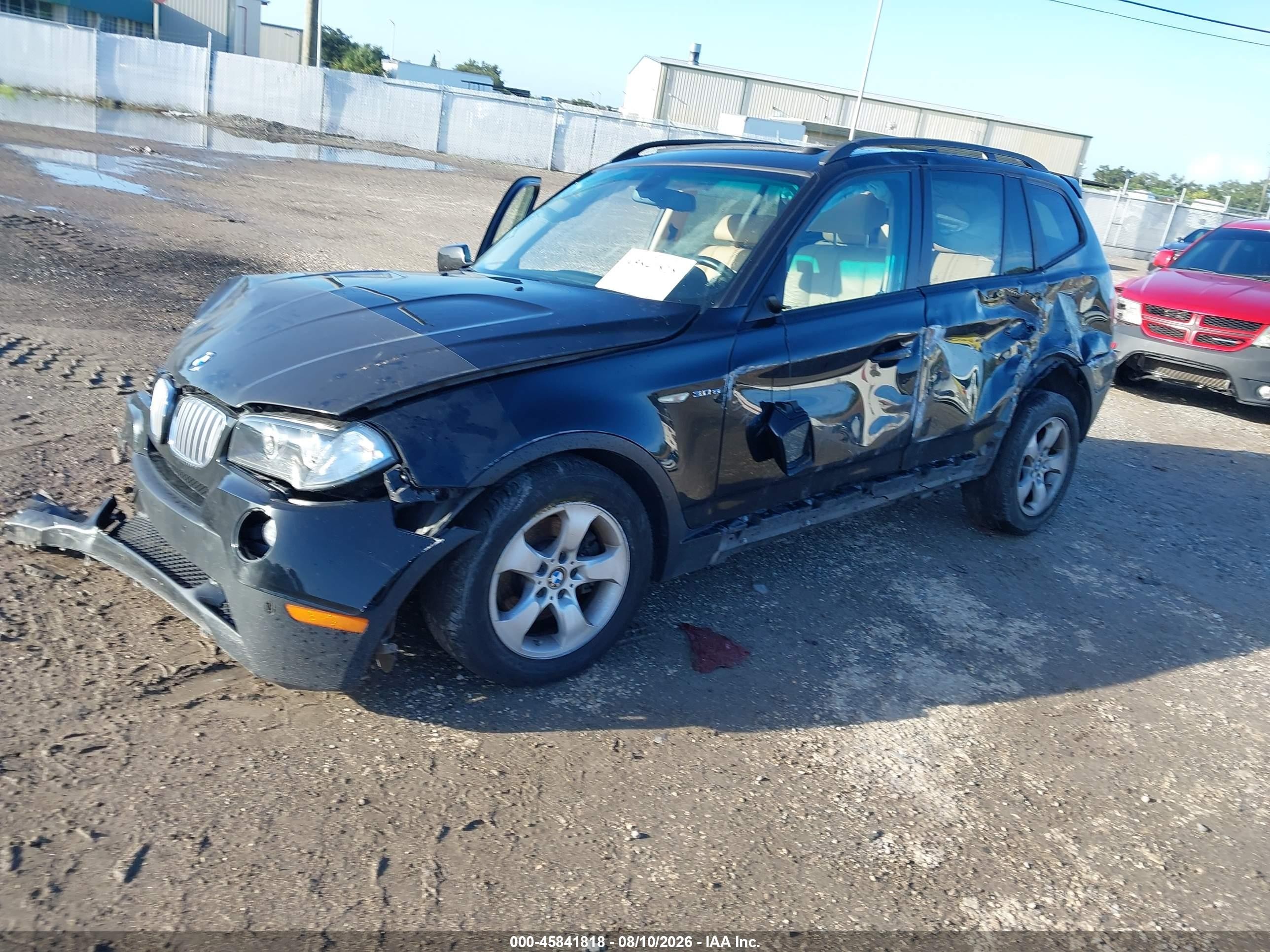 2007 Bmw X3 3.0si Black vin: WBXPC93487WF17780