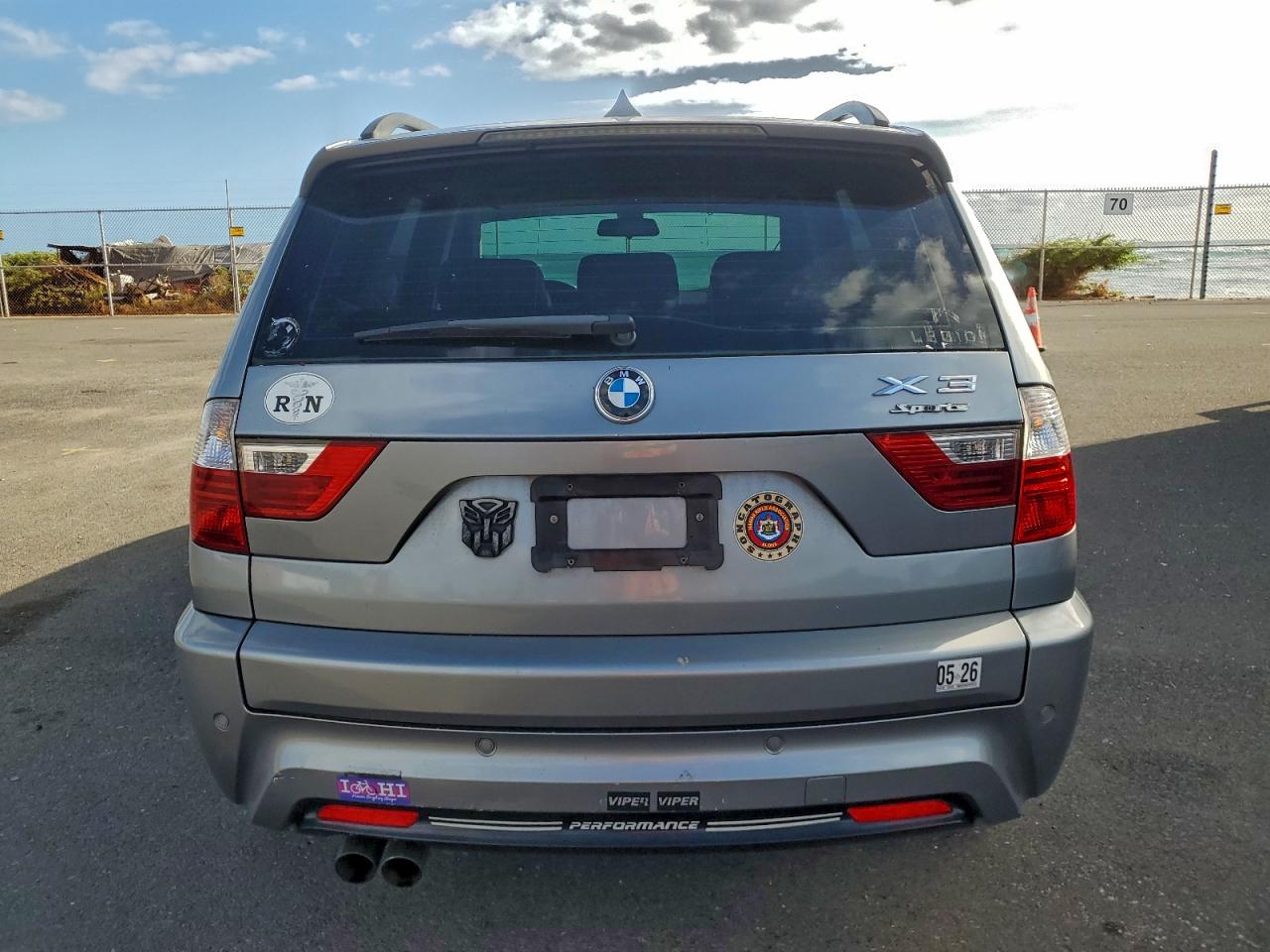 2007 Bmw X3 3.0si Silver vin: WBXPC93487WF23319