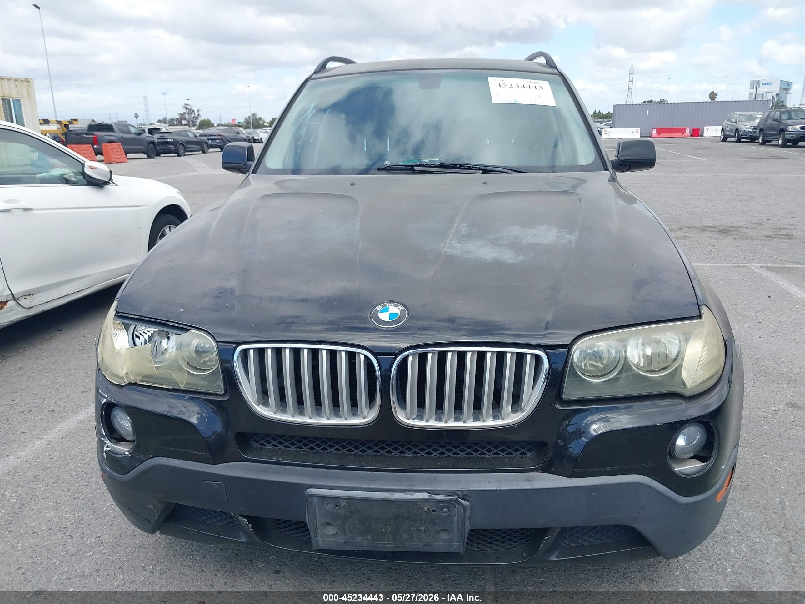 2008 Bmw X3 3.0si Black vin: WBXPC93488WJ06314