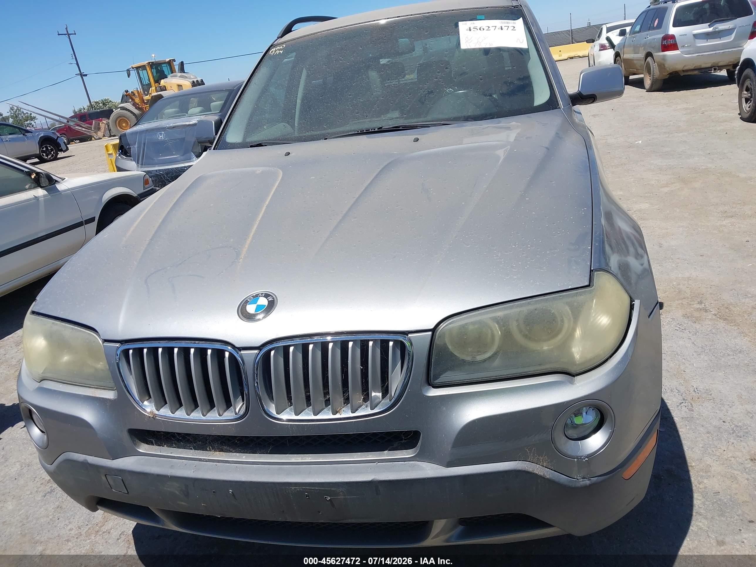 2008 Bmw X3 3.0si Silver vin: WBXPC93488WJ15174
