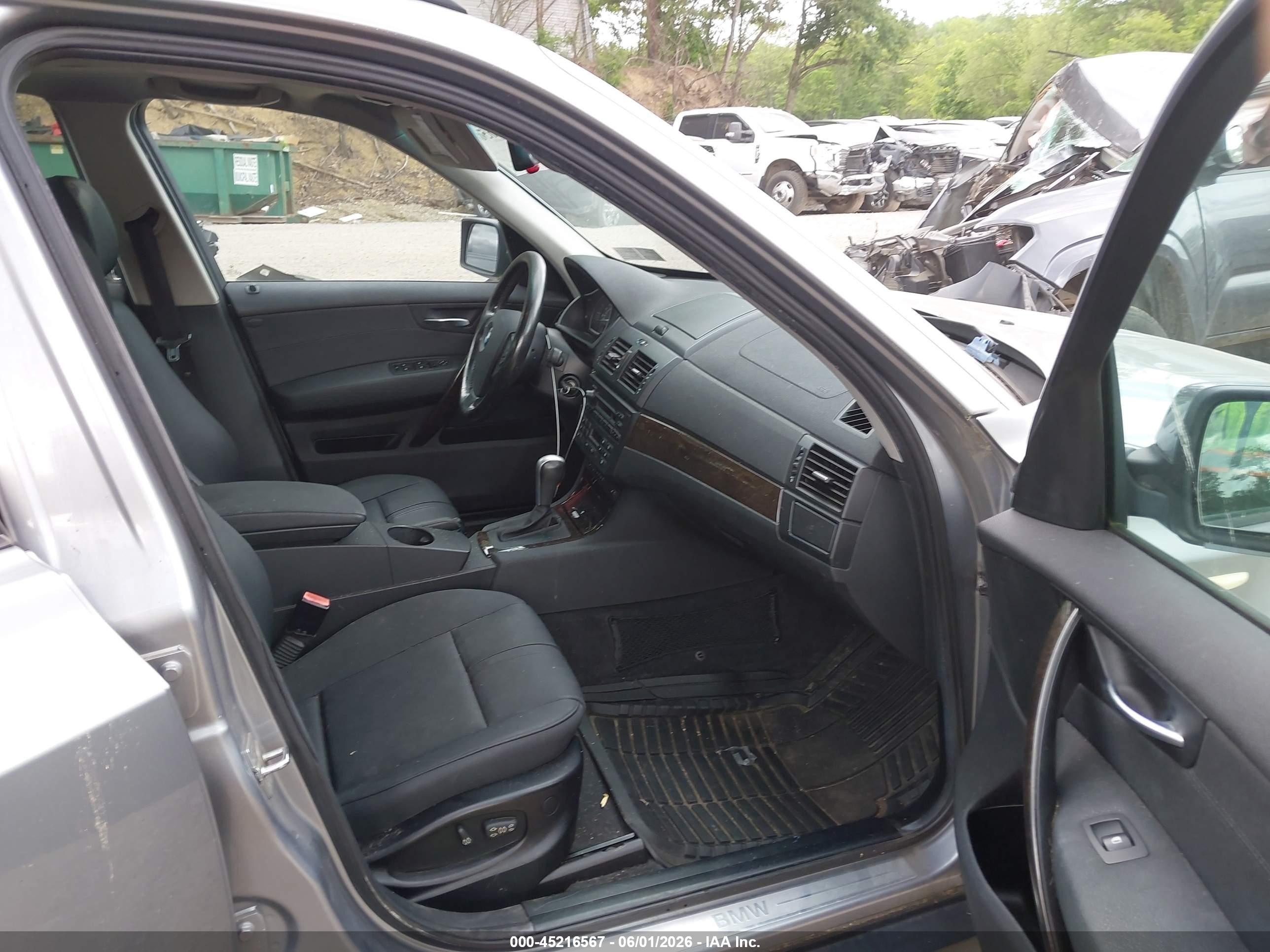 2008 Bmw X3 3.0si Gray vin: WBXPC93488WJ18396