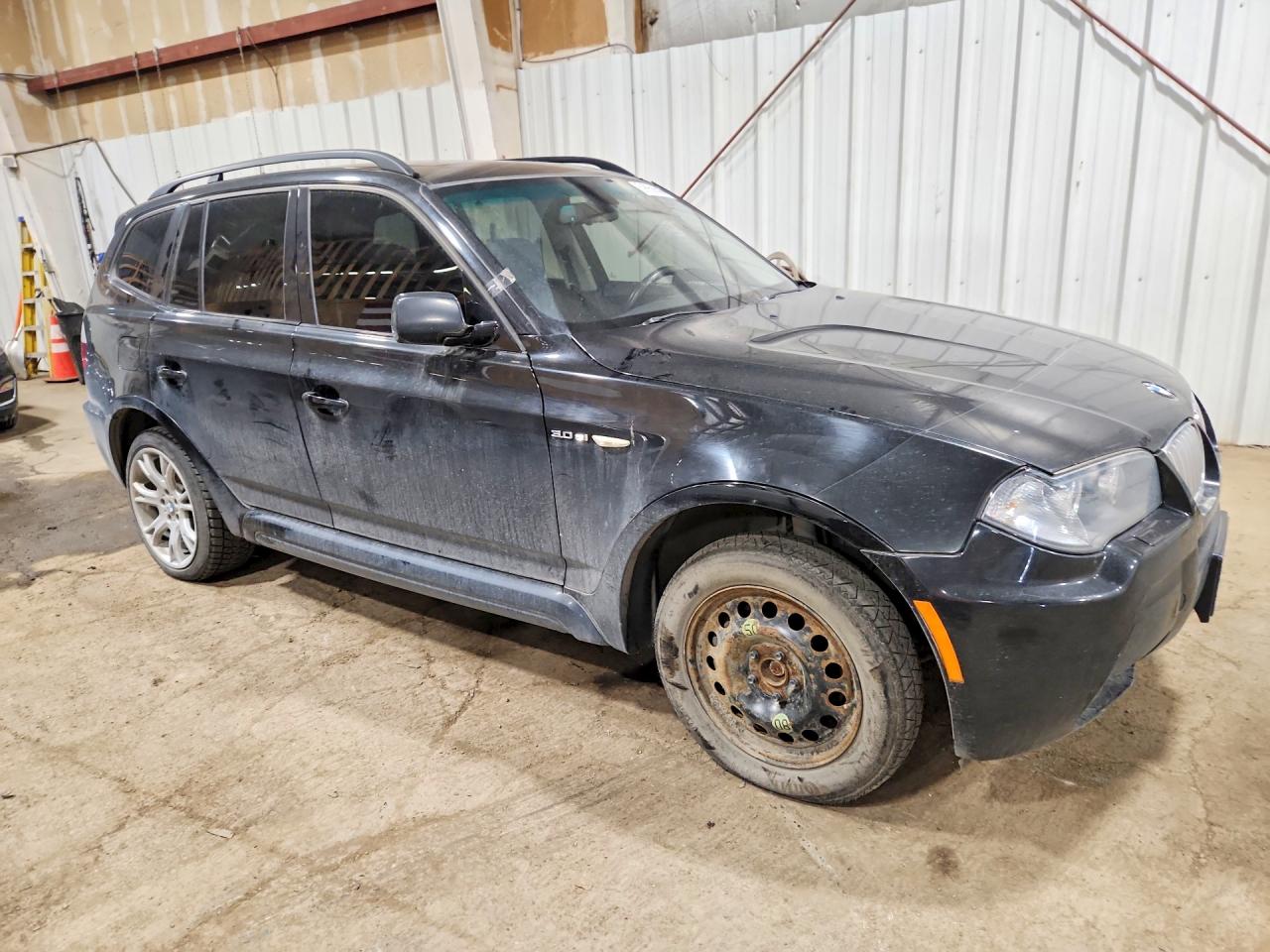 2008 Bmw X3 3.0si Black vin: WBXPC93488WJ19709