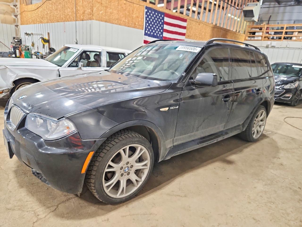 2008 Bmw X3 3.0si Black vin: WBXPC93488WJ19709