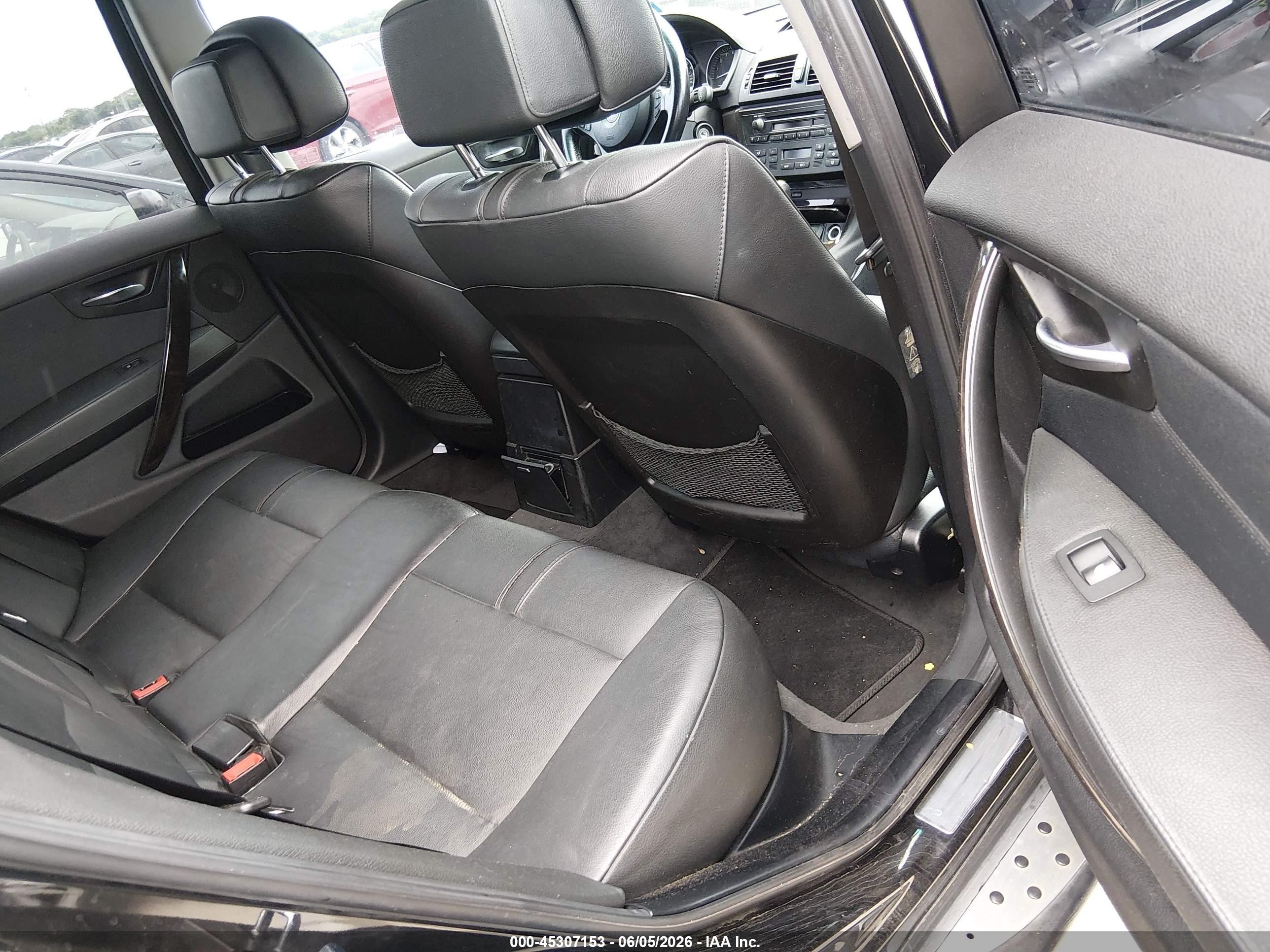 2008 Bmw X3 3.0si Black vin: WBXPC93488WJ20827
