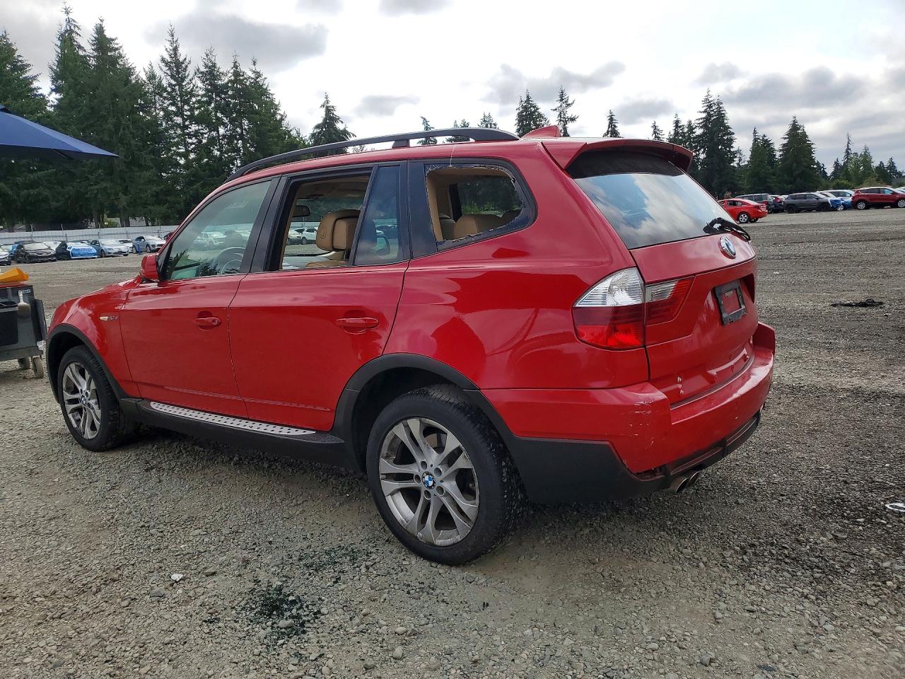 2008 Bmw X3 3.0si Red vin: WBXPC93488WJ20889
