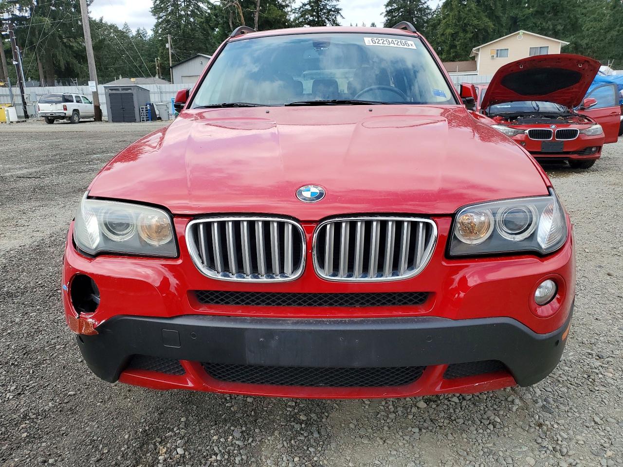 2008 Bmw X3 3.0si Red vin: WBXPC93488WJ20889