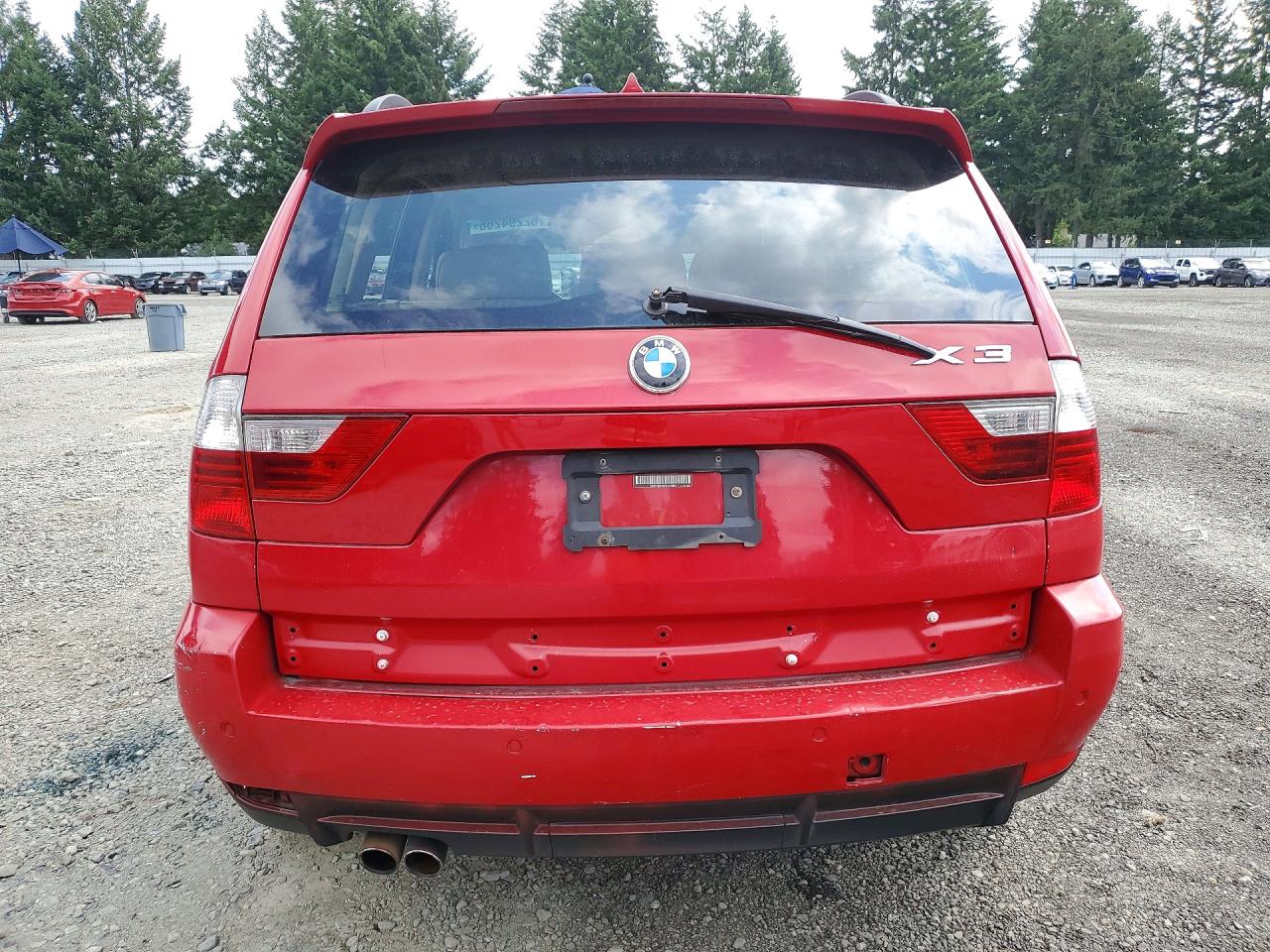 2008 Bmw X3 3.0si Red vin: WBXPC93488WJ20889