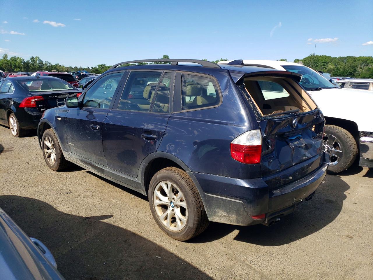 2009 Bmw X3 Xdrive30i Blue vin: WBXPC93489WJ25415