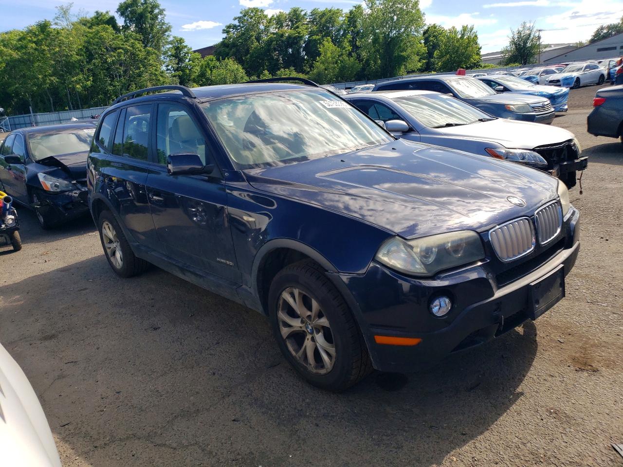 2009 Bmw X3 Xdrive30i Blue vin: WBXPC93489WJ25415