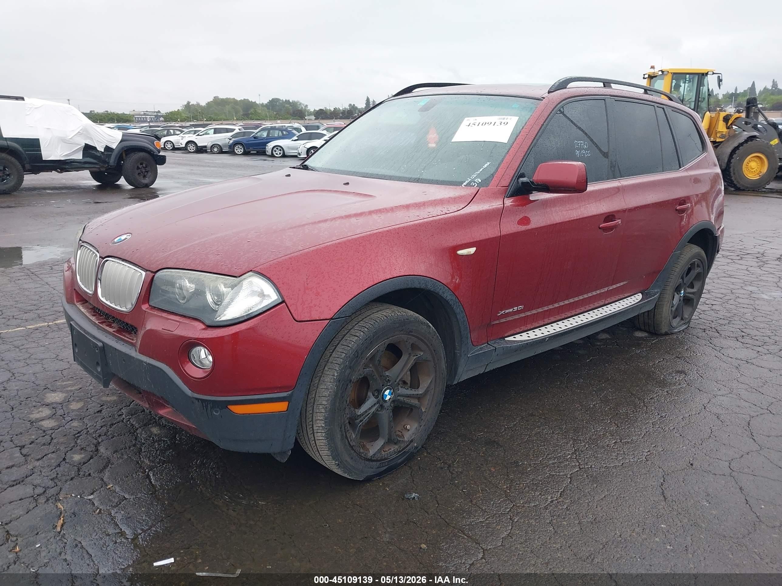 2009 Bmw X3 Xdrive30i Red vin: WBXPC93489WJ27133