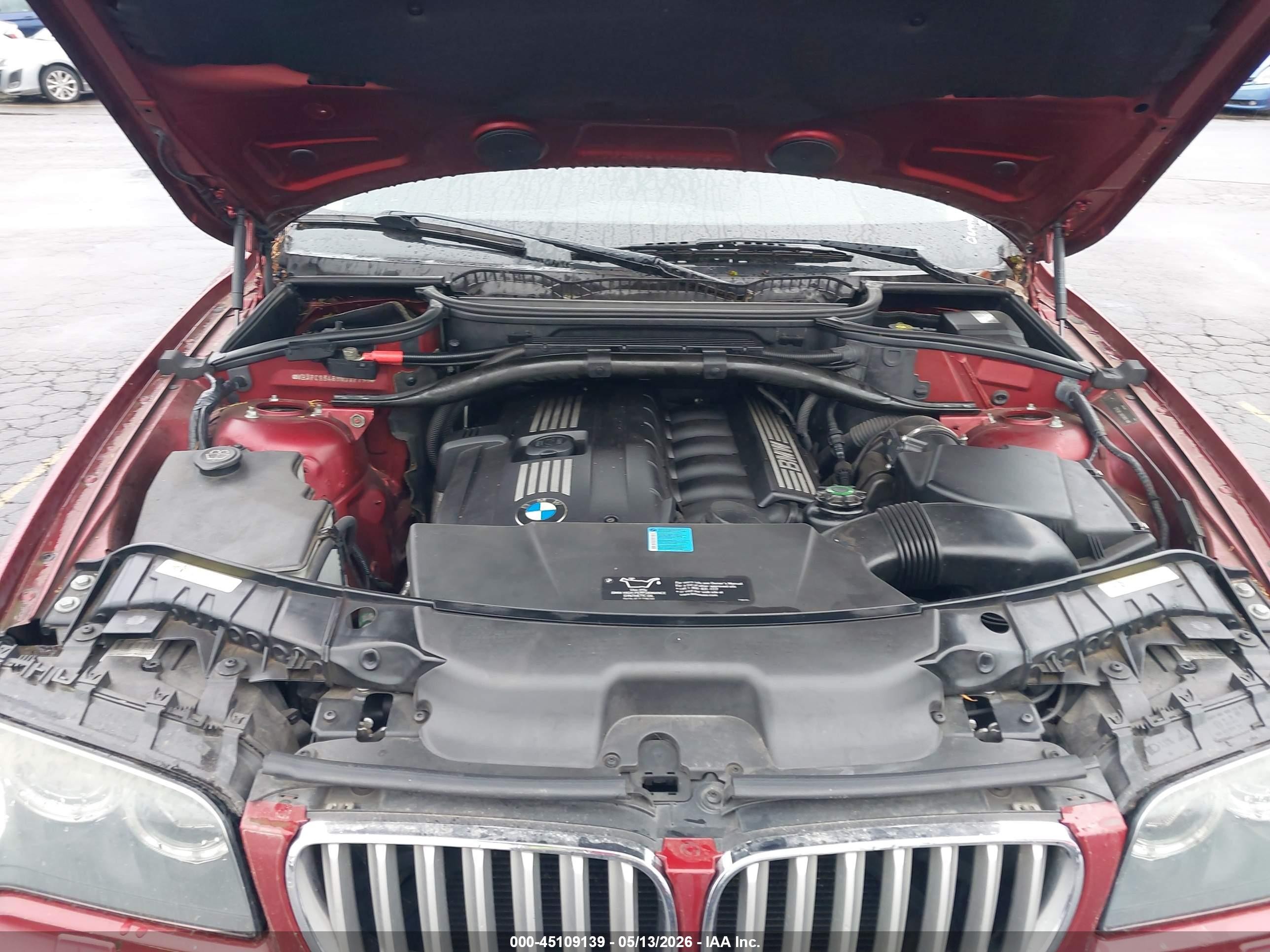 2009 Bmw X3 Xdrive30i Red vin: WBXPC93489WJ27133