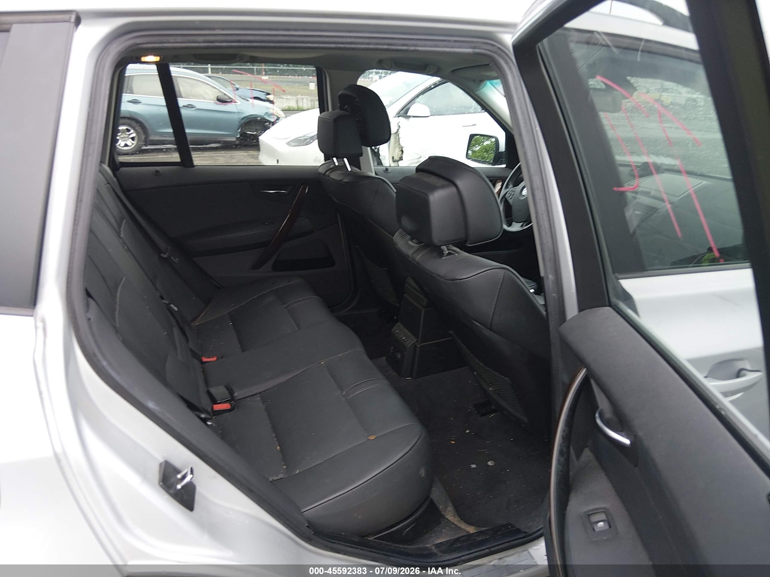 2009 Bmw X3 Xdrive30i Silver vin: WBXPC93489WJ30601