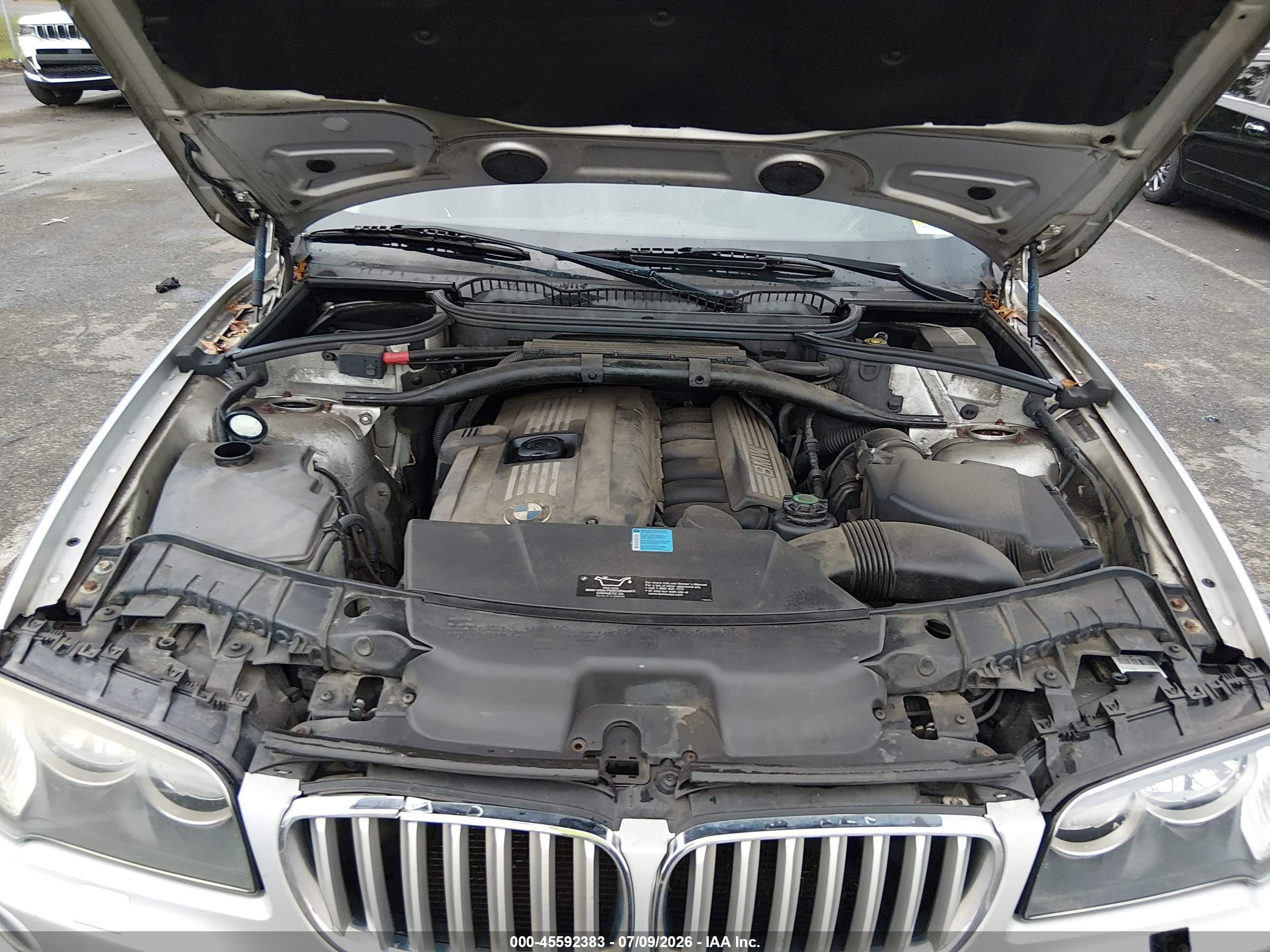 2009 Bmw X3 Xdrive30i Silver vin: WBXPC93489WJ30601