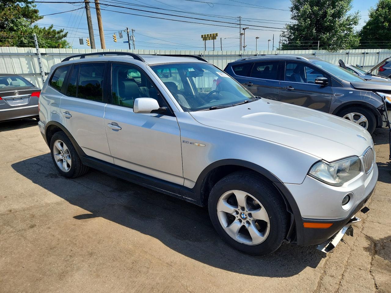 2007 Bmw X3 3.0si Silver vin: WBXPC93497WF02835