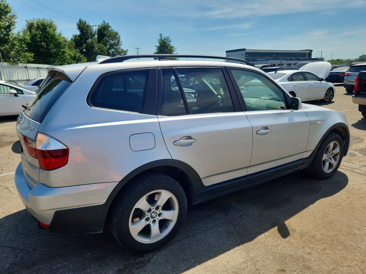 2007 Bmw X3 3.0si Silver vin: WBXPC93497WF02835