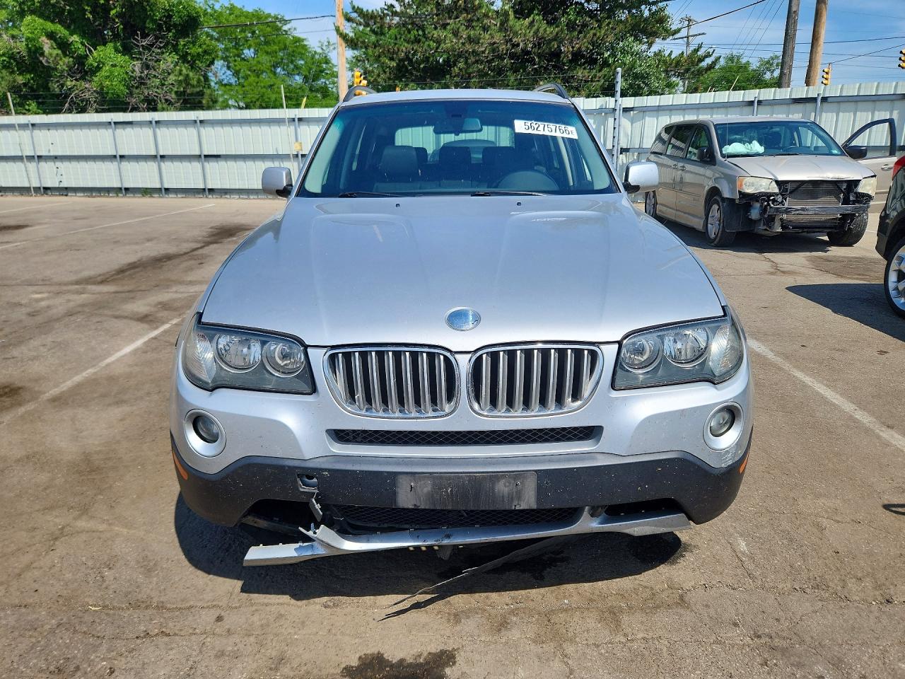2007 Bmw X3 3.0si Silver vin: WBXPC93497WF02835