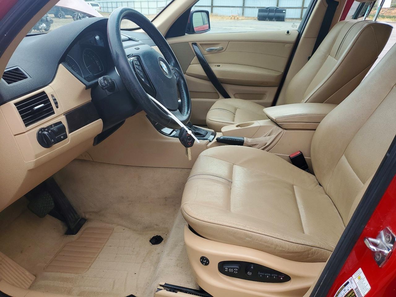 2007 Bmw X3 3.0si Красный vin: WBXPC93497WF09509