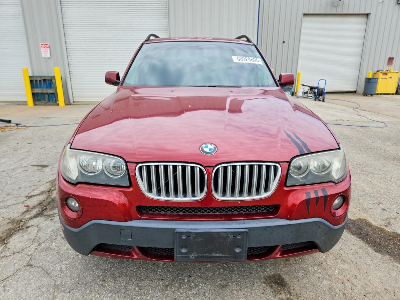2009 Bmw X3 Xdrive30i Burgundy vin: WBXPC93499WJ29845