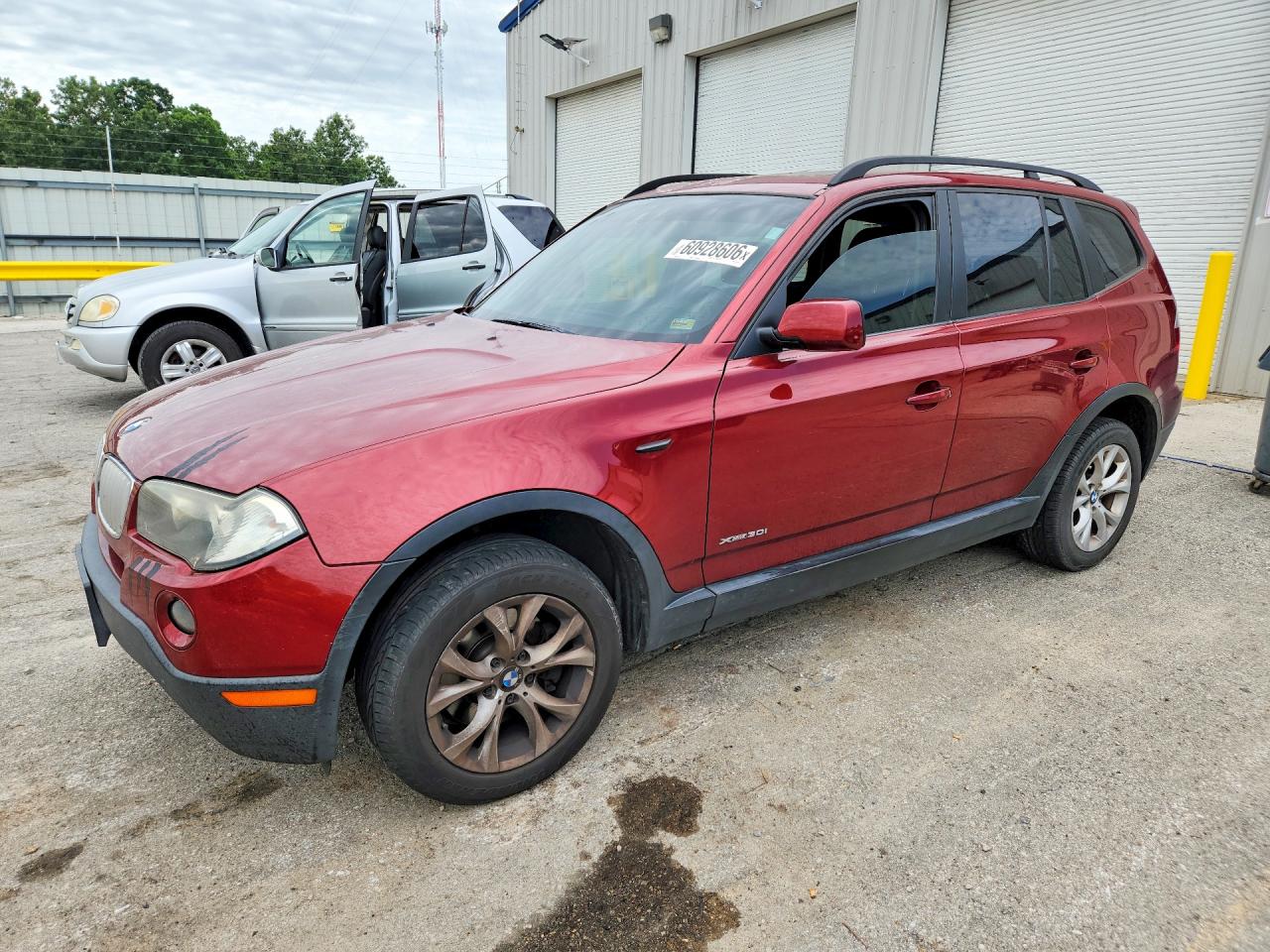 2009 Bmw X3 Xdrive30i Burgundy vin: WBXPC93499WJ29845
