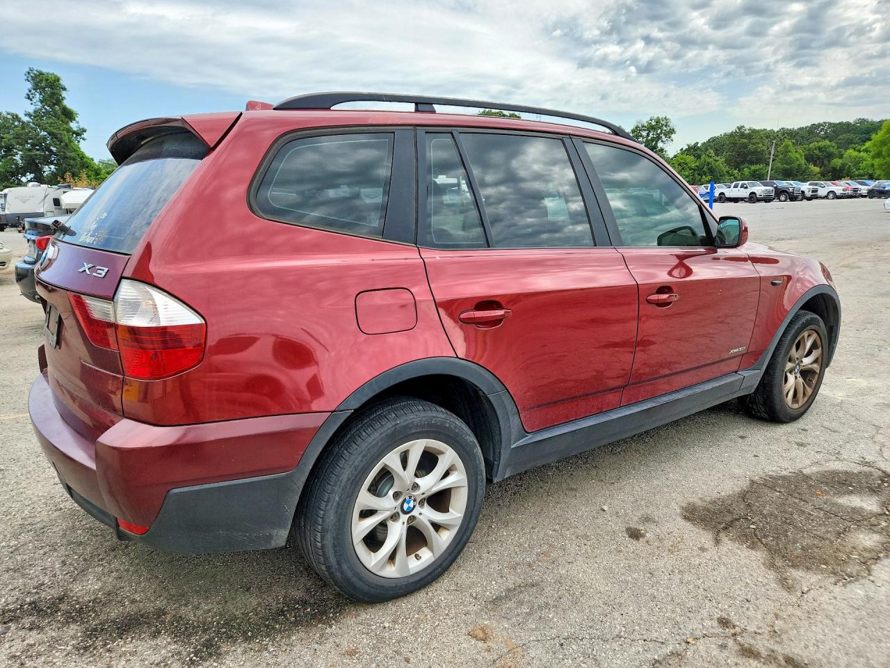 2009 Bmw X3 Xdrive30i Burgundy vin: WBXPC93499WJ29845