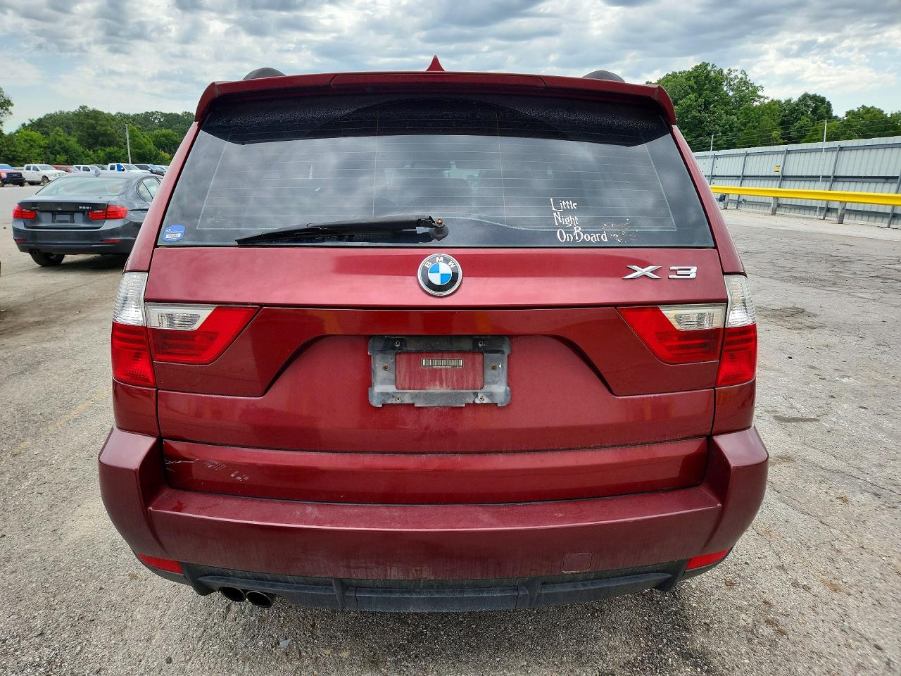 2009 Bmw X3 Xdrive30i Burgundy vin: WBXPC93499WJ29845
