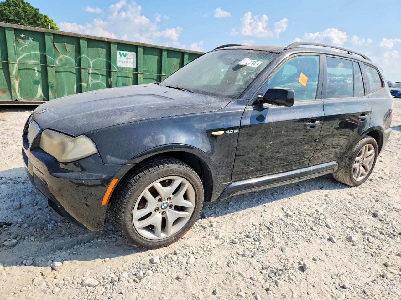 2007 Bmw X3 Black vin: WBXPC934X7WF20891