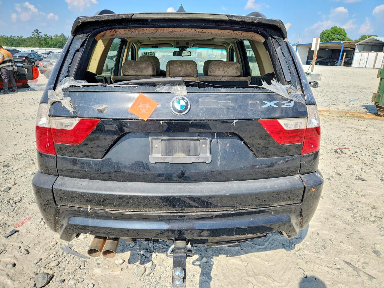 2007 Bmw X3 Черный vin: WBXPC934X7WF20891